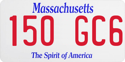 MA license plate 150GC6