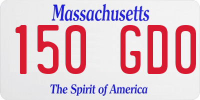 MA license plate 150GD0