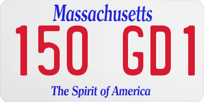 MA license plate 150GD1
