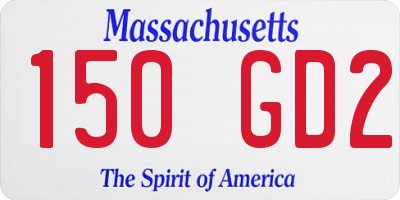 MA license plate 150GD2