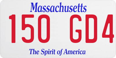 MA license plate 150GD4