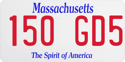 MA license plate 150GD5