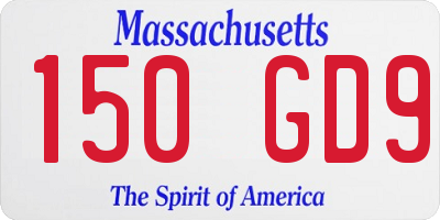 MA license plate 150GD9
