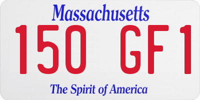 MA license plate 150GF1