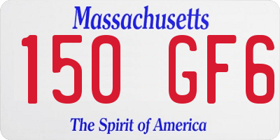 MA license plate 150GF6