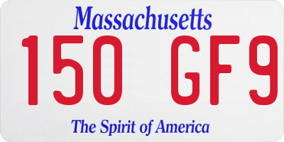MA license plate 150GF9