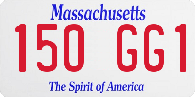 MA license plate 150GG1