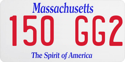 MA license plate 150GG2