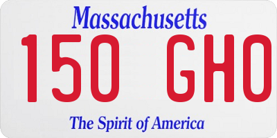 MA license plate 150GH0
