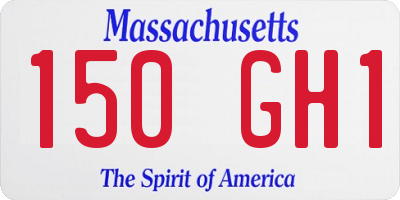 MA license plate 150GH1