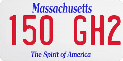 MA license plate 150GH2
