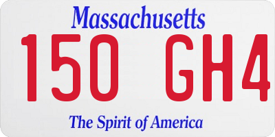 MA license plate 150GH4