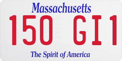 MA license plate 150GI1