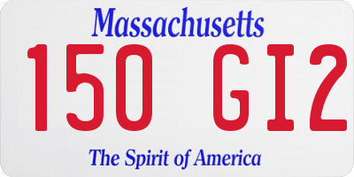 MA license plate 150GI2