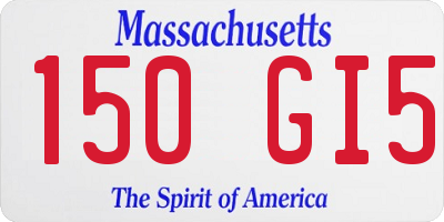 MA license plate 150GI5