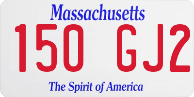 MA license plate 150GJ2