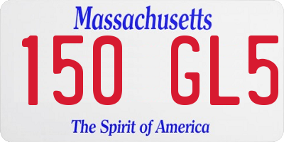 MA license plate 150GL5