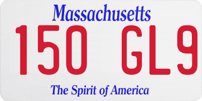 MA license plate 150GL9