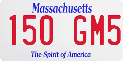 MA license plate 150GM5