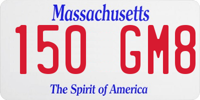 MA license plate 150GM8