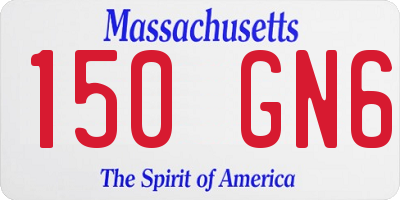 MA license plate 150GN6