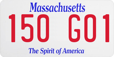 MA license plate 150GO1