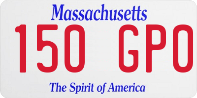 MA license plate 150GP0