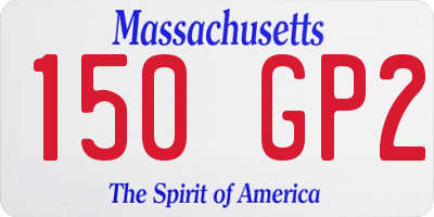 MA license plate 150GP2