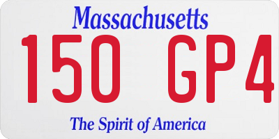 MA license plate 150GP4