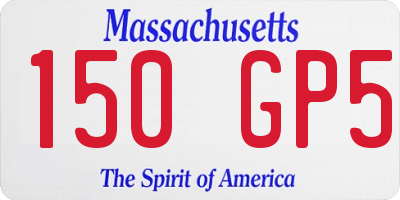 MA license plate 150GP5