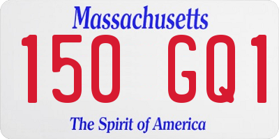 MA license plate 150GQ1