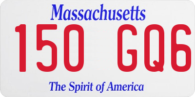 MA license plate 150GQ6