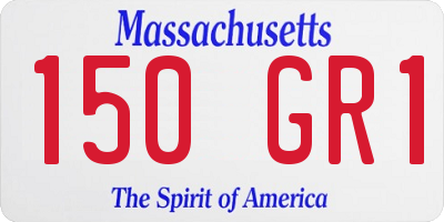 MA license plate 150GR1