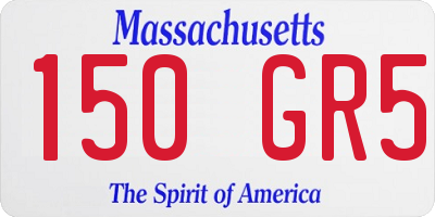 MA license plate 150GR5