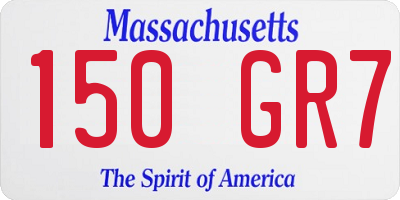 MA license plate 150GR7