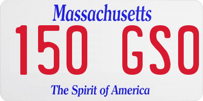 MA license plate 150GS0
