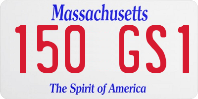 MA license plate 150GS1