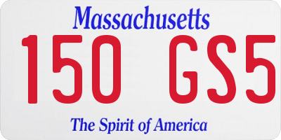 MA license plate 150GS5