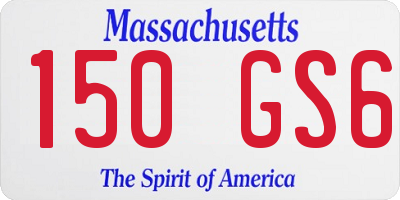 MA license plate 150GS6