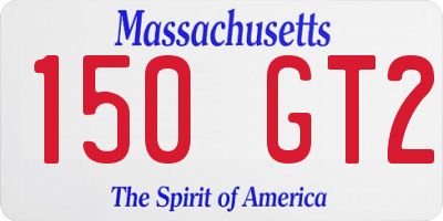 MA license plate 150GT2
