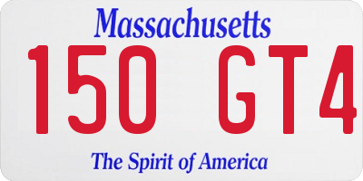 MA license plate 150GT4