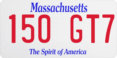 MA license plate 150GT7