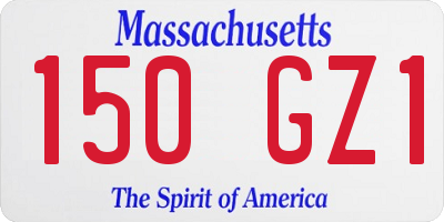 MA license plate 150GZ1