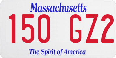 MA license plate 150GZ2