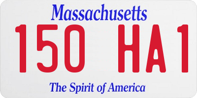 MA license plate 150HA1
