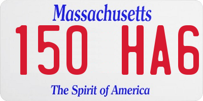 MA license plate 150HA6