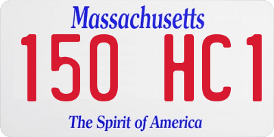 MA license plate 150HC1
