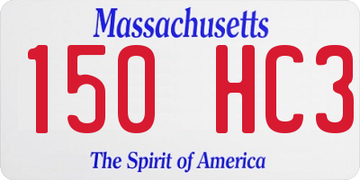 MA license plate 150HC3