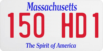 MA license plate 150HD1