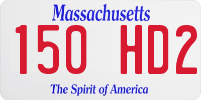 MA license plate 150HD2